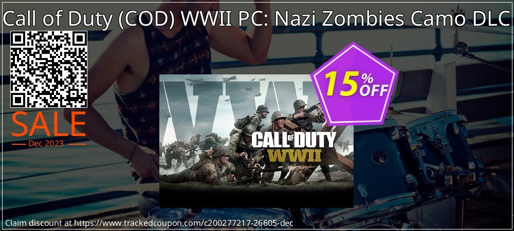 Call of Duty - COD WWII PC: Nazi Zombies Camo DLC coupon on National Walking Day offering discount