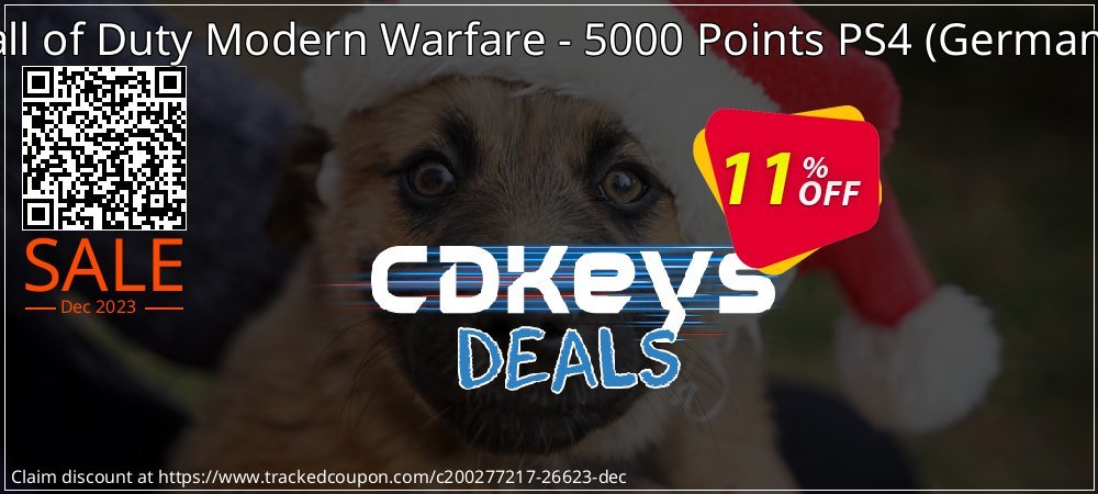 Call of Duty Modern Warfare - 5000 Points PS4 - Germany  coupon on Easter Day offering discount