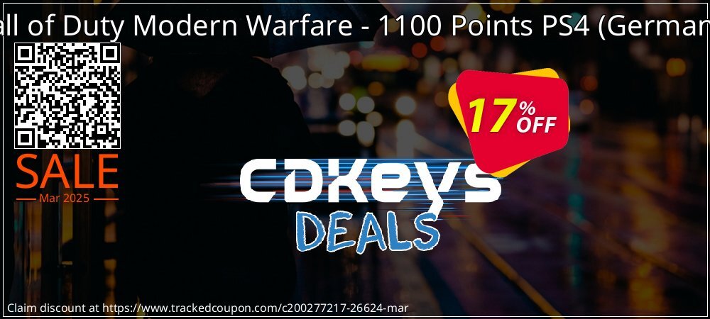 Call of Duty Modern Warfare - 1100 Points PS4 - Germany  coupon on April Fools' Day offering discount