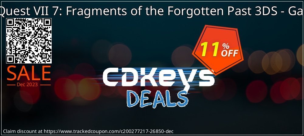 Dragon Quest VII 7: Fragments of the Forgotten Past 3DS - Game Code coupon on National Walking Day super sale