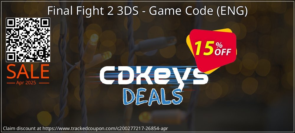 Final Fight 2 3DS - Game Code - ENG  coupon on Earth Hour sales