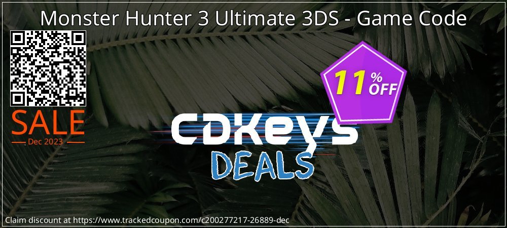 Monster Hunter 3 Ultimate 3DS - Game Code coupon on Tell a Lie Day sales