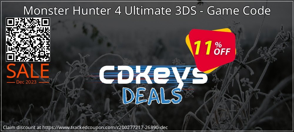 Monster Hunter 4 Ultimate 3DS - Game Code coupon on National Walking Day deals