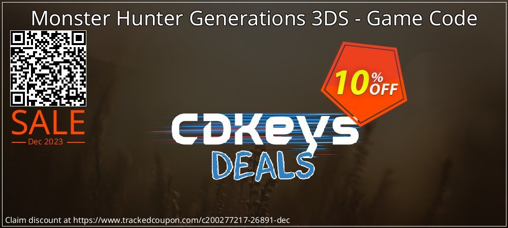 Monster Hunter Generations 3DS - Game Code coupon on World Party Day offer