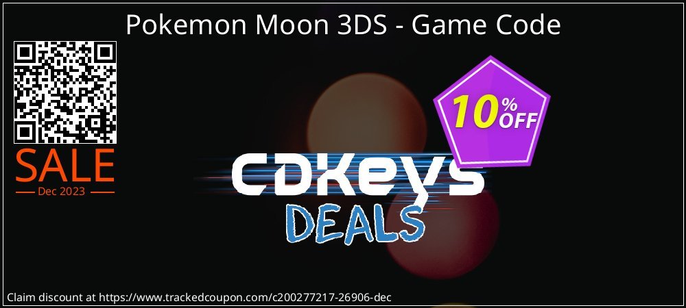 Pokemon Moon 3DS - Game Code coupon on World Party Day promotions