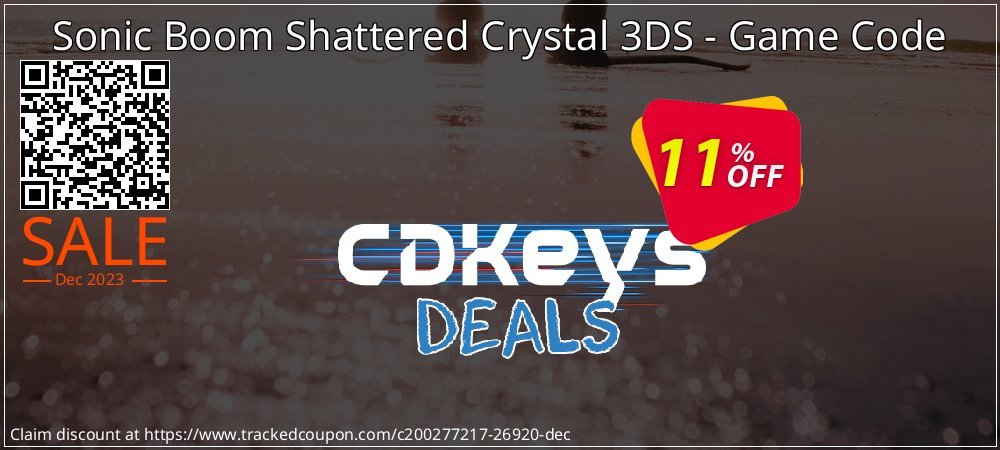 Sonic Boom Shattered Crystal 3DS - Game Code coupon on National Walking Day offering discount