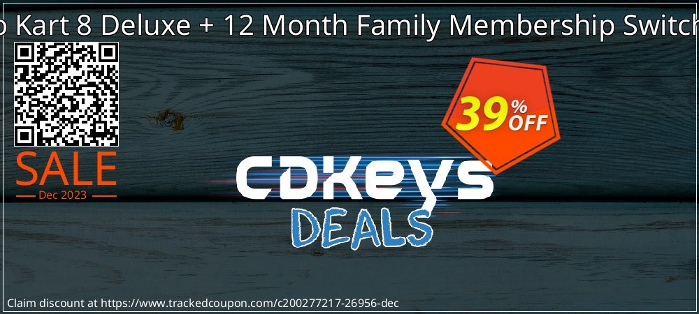 Mario Kart 8 Deluxe + 12 Month Family Membership Switch - EU  coupon on World Party Day offering discount