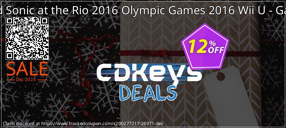 Mario and Sonic at the Rio 2016 Olympic Games 2016 Wii U - Game Code coupon on Palm Sunday sales