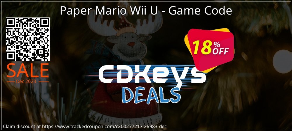 Paper Mario Wii U - Game Code coupon on Easter Day offering discount