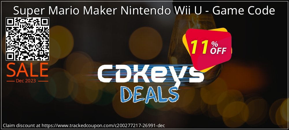 Super Mario Maker Nintendo Wii U - Game Code coupon on World Party Day discount