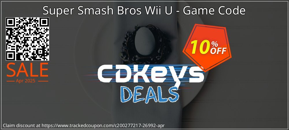 Super Smash Bros Wii U - Game Code coupon on April Fools Day discount