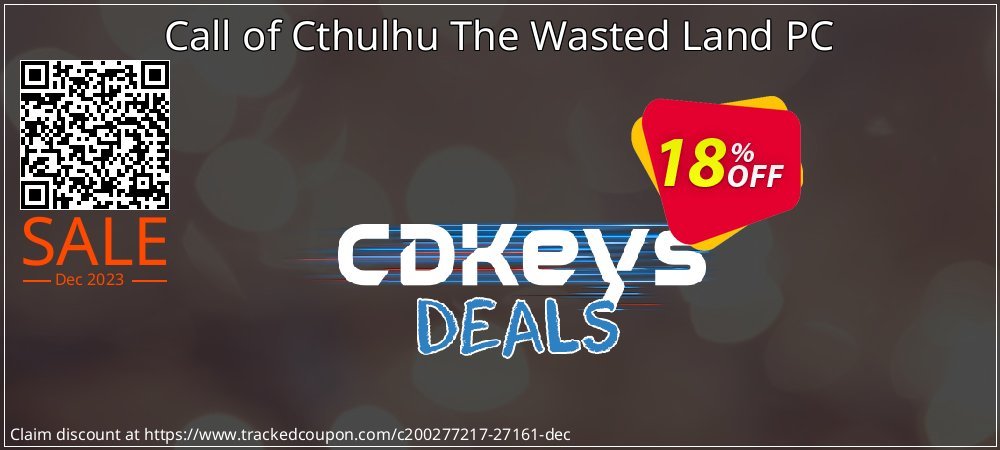 Call of Cthulhu The Wasted Land PC coupon on World Party Day offer