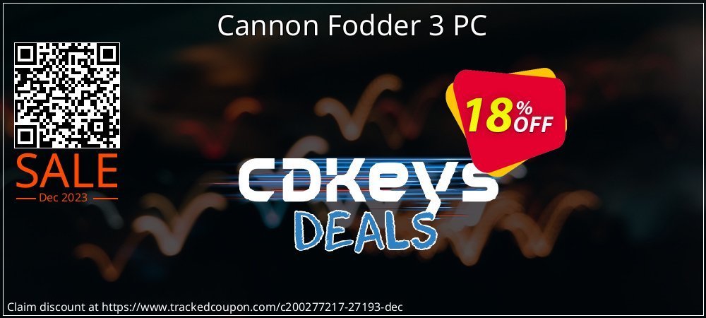 Cannon Fodder 3 PC coupon on National French Fry Day deals
