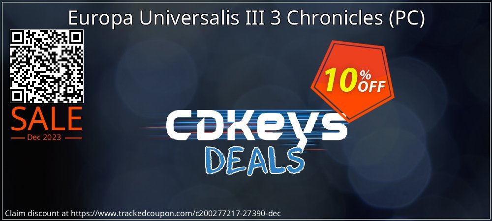 Europa Universalis III 3 Chronicles - PC  coupon on National Walking Day super sale