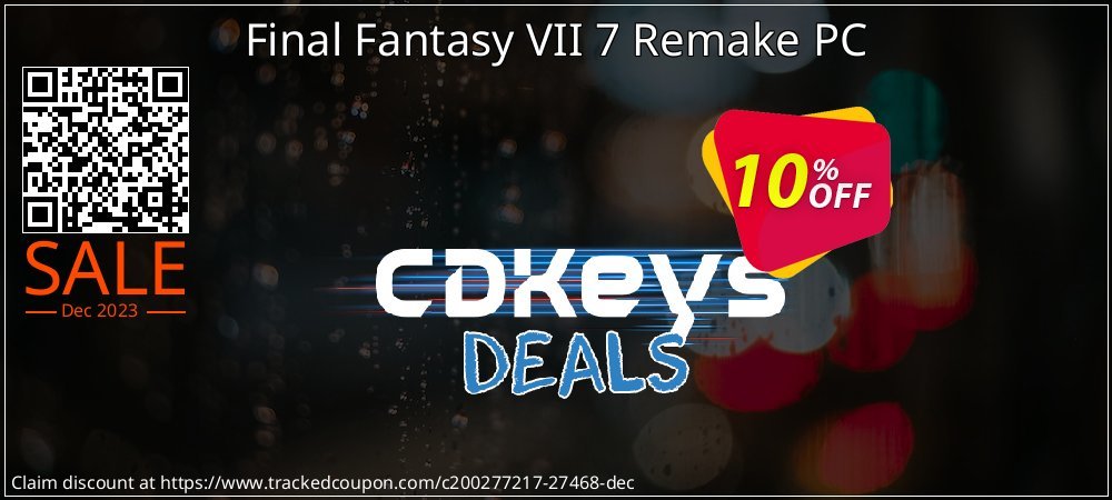 Final Fantasy VII 7 Remake PC coupon on Constitution Memorial Day offering discount