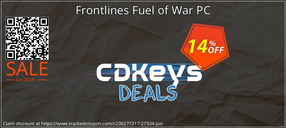 Frontlines Fuel of War PC coupon on National Cheese Day offering sales