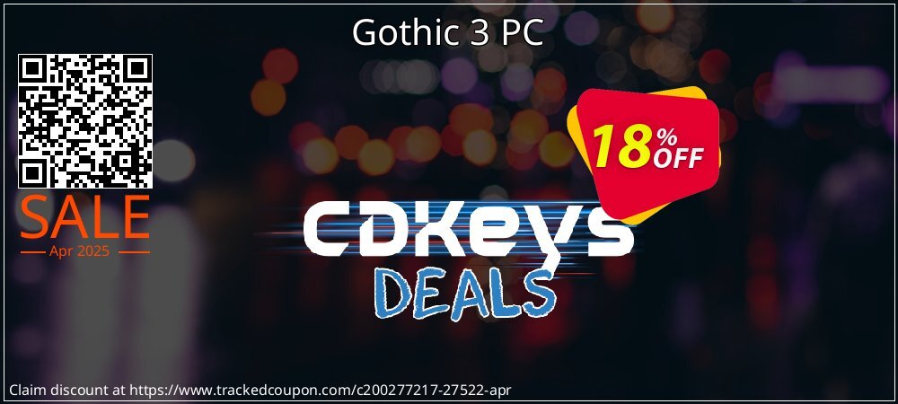 Gothic 3 PC coupon on April Fools' Day discount