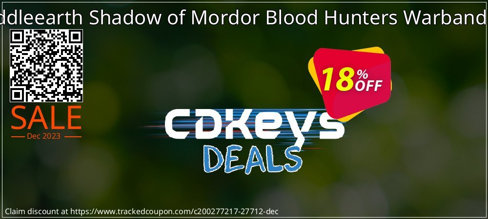 Middleearth Shadow of Mordor Blood Hunters Warband PC coupon on April Fools' Day offering discount