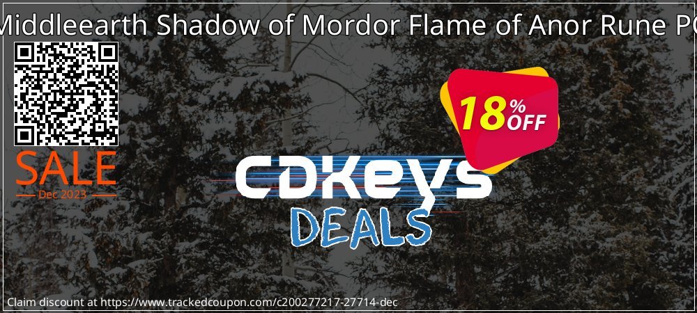 Middleearth Shadow of Mordor Flame of Anor Rune PC coupon on Tell a Lie Day super sale