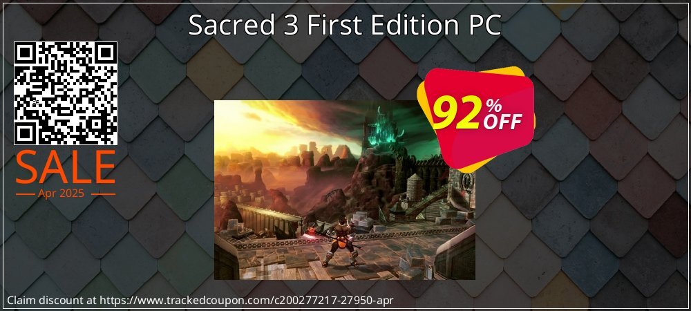 Sacred 3 First Edition PC coupon on National Walking Day promotions