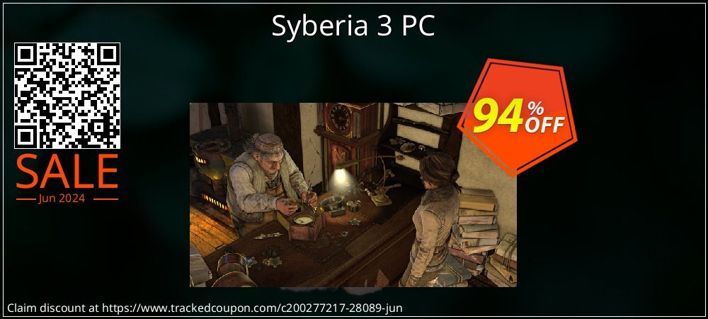 Syberia 3 PC coupon on National Smile Day offering discount