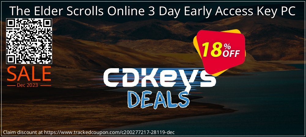 The Elder Scrolls Online 3 Day Early Access Key PC coupon on Tell a Lie Day super sale