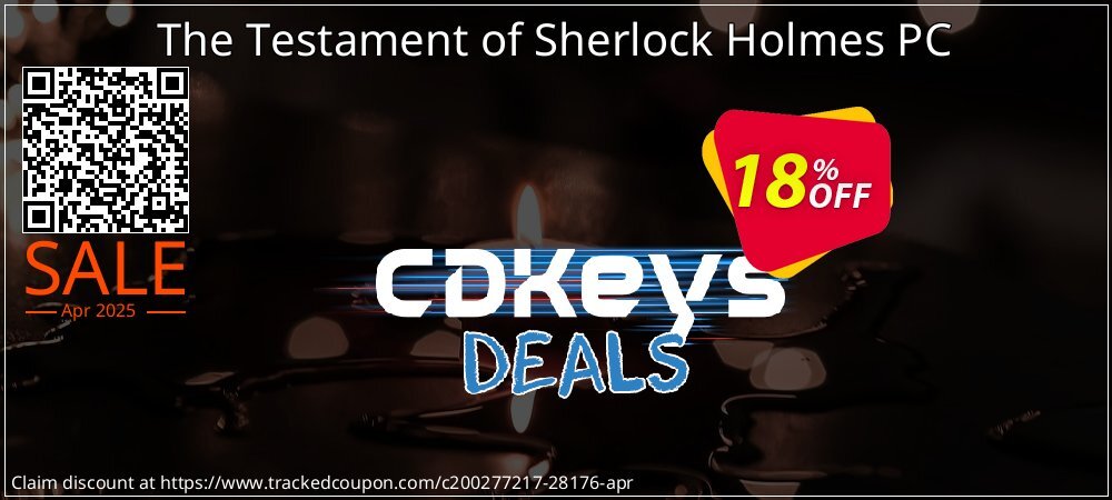 The Testament of Sherlock Holmes PC coupon on World Party Day sales