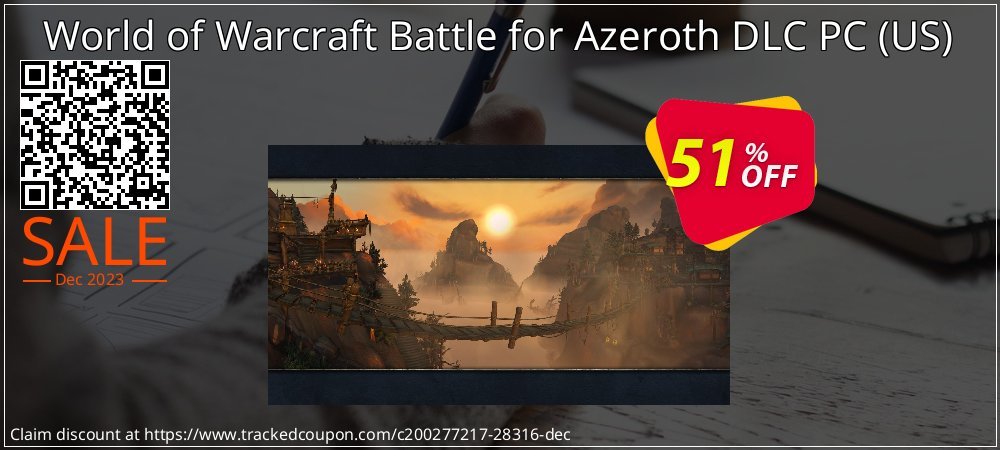 World of Warcraft Battle for Azeroth DLC PC - US  coupon on World Party Day offering sales