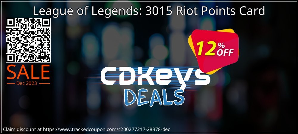 League of Legends: 3015 Riot Points Card coupon on Easter Day offering discount