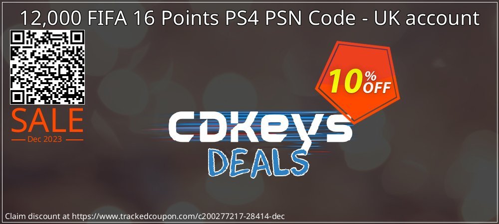 12,000 FIFA 16 Points PS4 PSN Code - UK account coupon on Tell a Lie Day offering discount