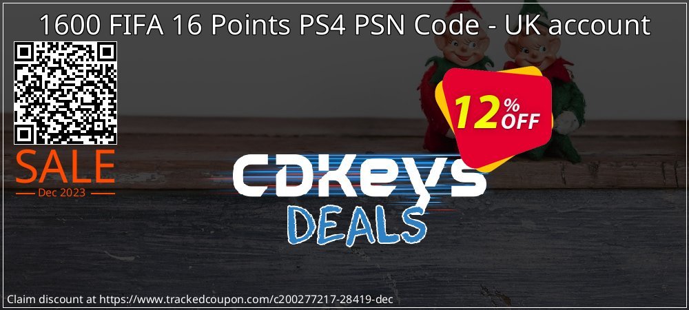 1600 FIFA 16 Points PS4 PSN Code - UK account coupon on Tell a Lie Day sales