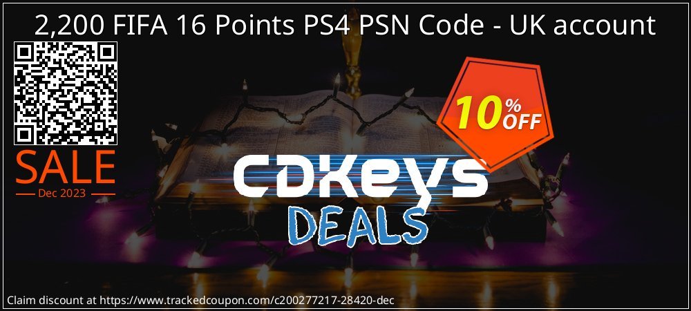 2,200 FIFA 16 Points PS4 PSN Code - UK account coupon on Mother Day offer