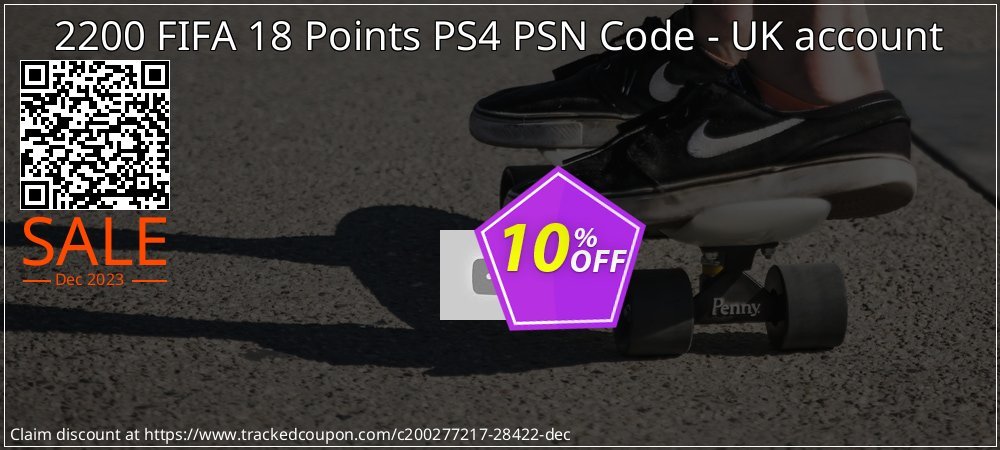 2200 FIFA 18 Points PS4 PSN Code - UK account coupon on April Fools' Day discount