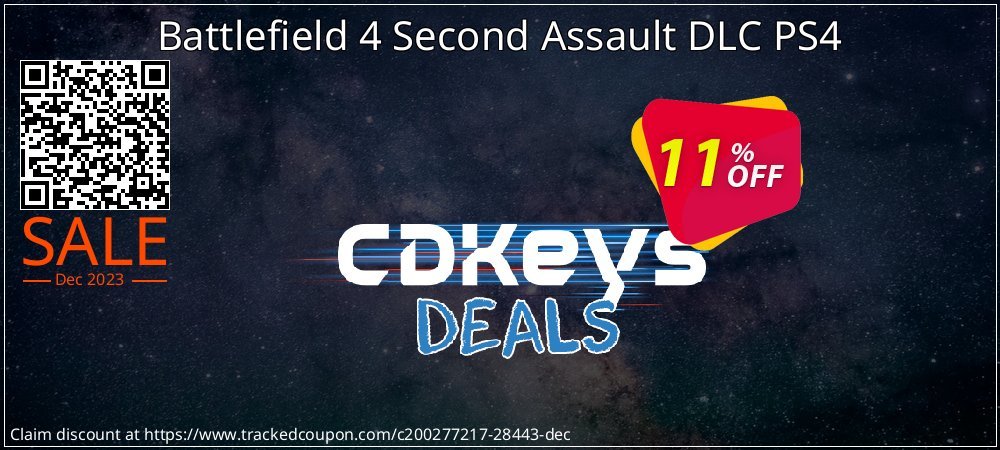 Battlefield 4 Second Assault DLC PS4 coupon on Virtual Vacation Day offering sales