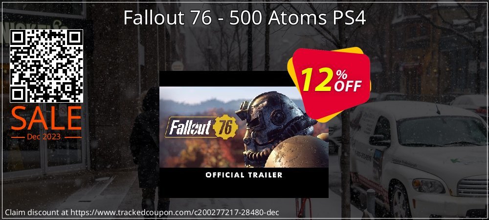 Fallout 76 - 500 Atoms PS4 coupon on World Bollywood Day discount