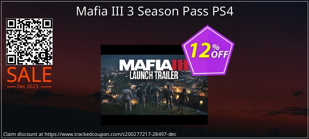 Mafia III 3 Season Pass PS4 coupon on Navy Day discount