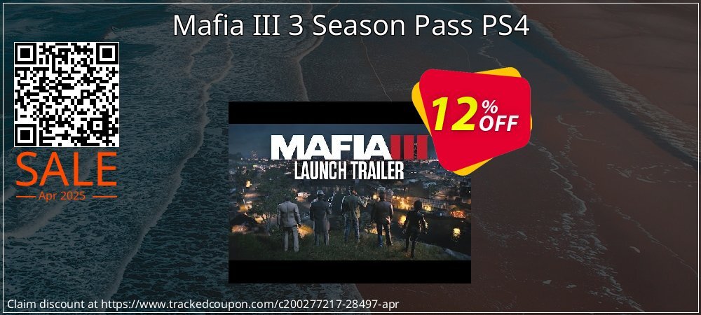 Mafia III 3 Season Pass PS4 coupon on Working Day discounts