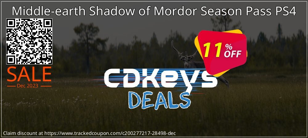 Middle-earth Shadow of Mordor Season Pass PS4 coupon on Grandparents Day discount