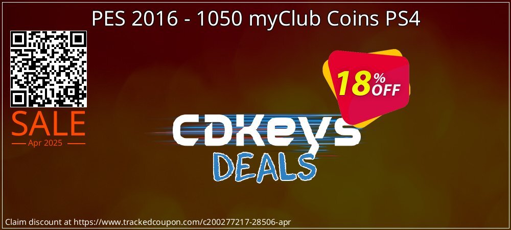 PES 2016 - 1050 myClub Coins PS4 coupon on National Savings Day discount