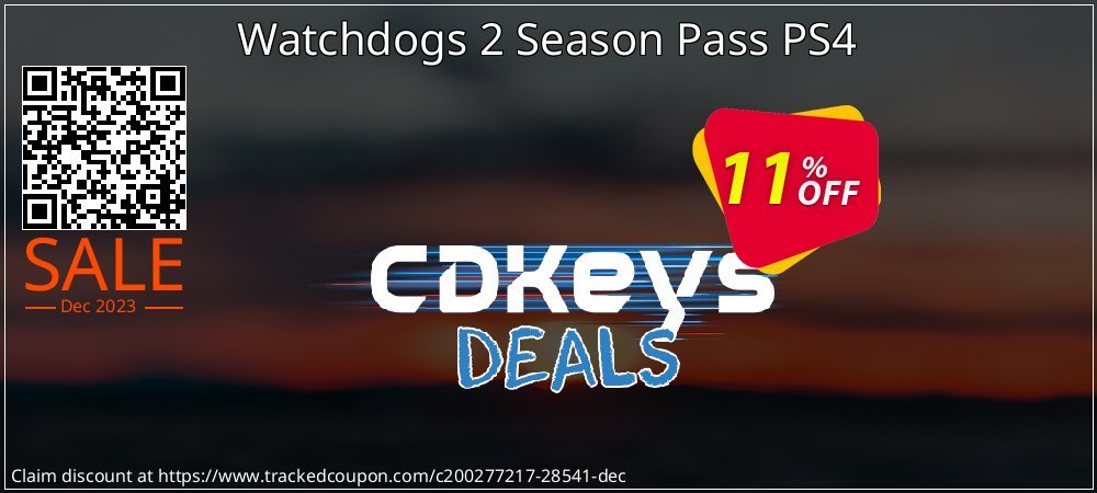 Watchdogs 2 Season Pass PS4 coupon on World Party Day offering sales