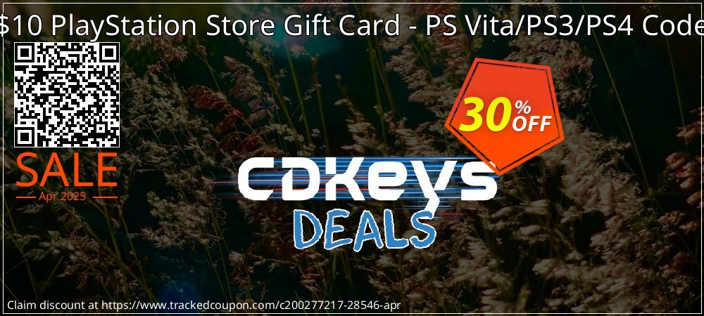 $10 PlayStation Store Gift Card - PS Vita/PS3/PS4 Code coupon on World Party Day deals