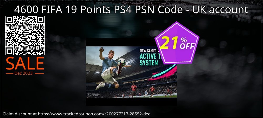4600 FIFA 19 Points PS4 PSN Code - UK account coupon on April Fools Day super sale