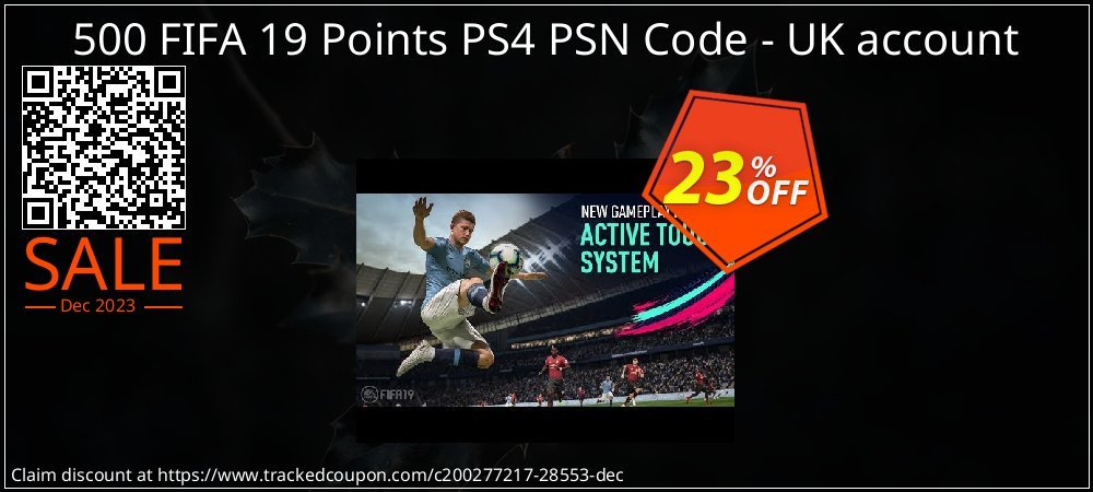 500 FIFA 19 Points PS4 PSN Code - UK account coupon on Easter Day promotions