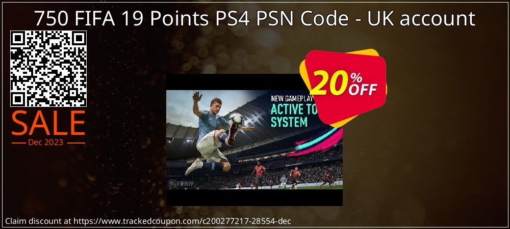 750 FIFA 19 Points PS4 PSN Code - UK account coupon on National Smile Day deals