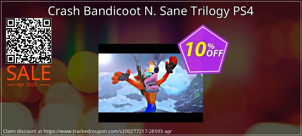 Crash Bandicoot N. Sane Trilogy PS4 coupon on Constitution Memorial Day offering discount