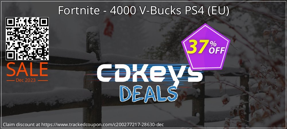 Fortnite - 4000 V-Bucks PS4 - EU  coupon on National Walking Day offering discount