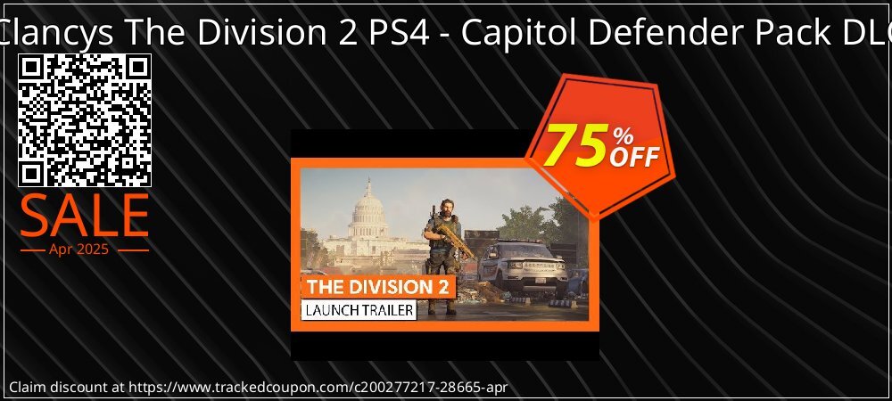 Tom Clancys The Division 2 PS4 - Capitol Defender Pack DLC - EU  coupon on World Backup Day offer