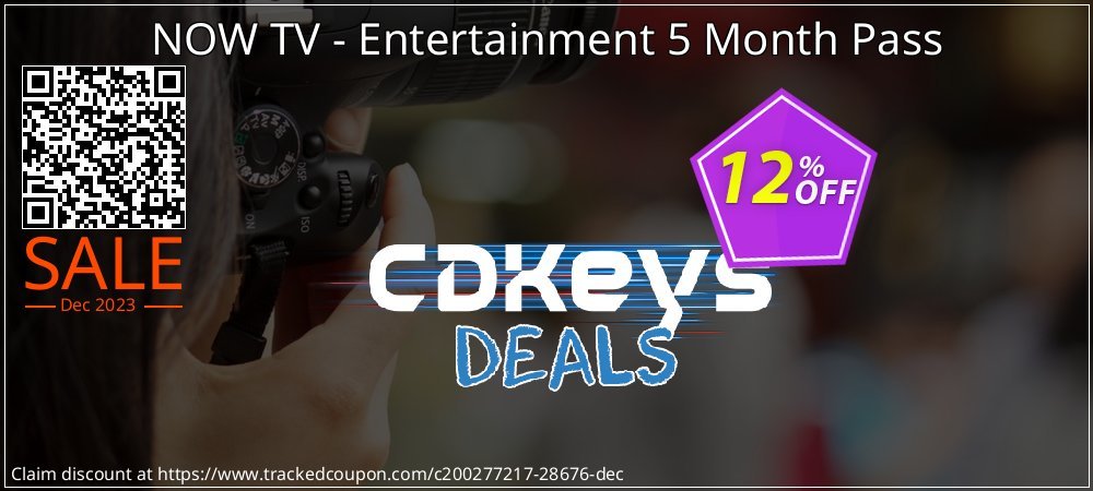 NOW TV - Entertainment 5 Month Pass coupon on Palm Sunday offering discount