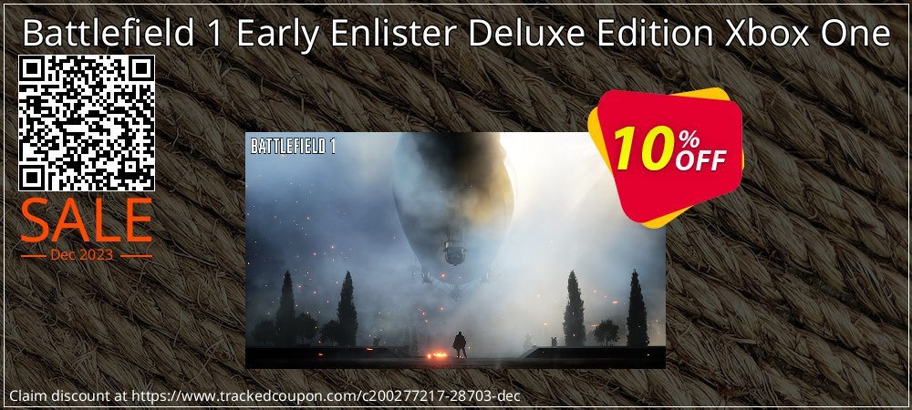 Battlefield 1 Early Enlister Deluxe Edition Xbox One coupon on National Pizza Party Day super sale