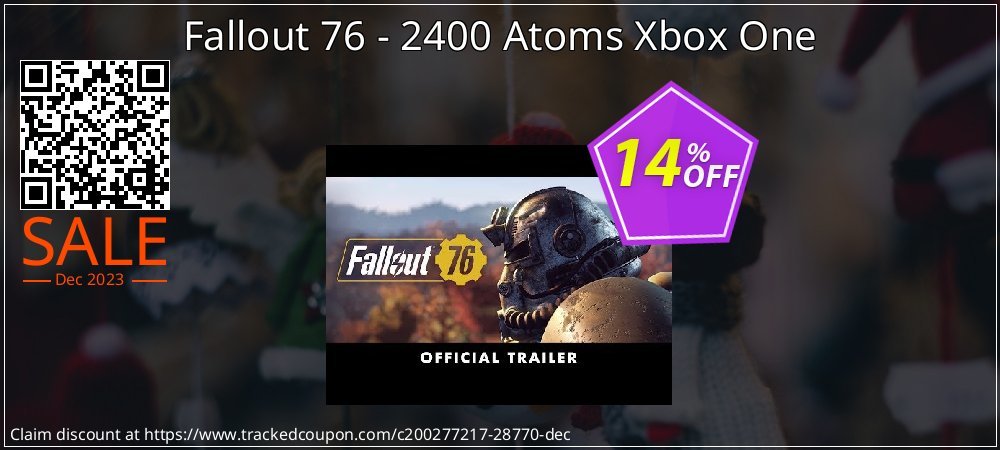 Fallout 76 - 2400 Atoms Xbox One coupon on World Backup Day promotions